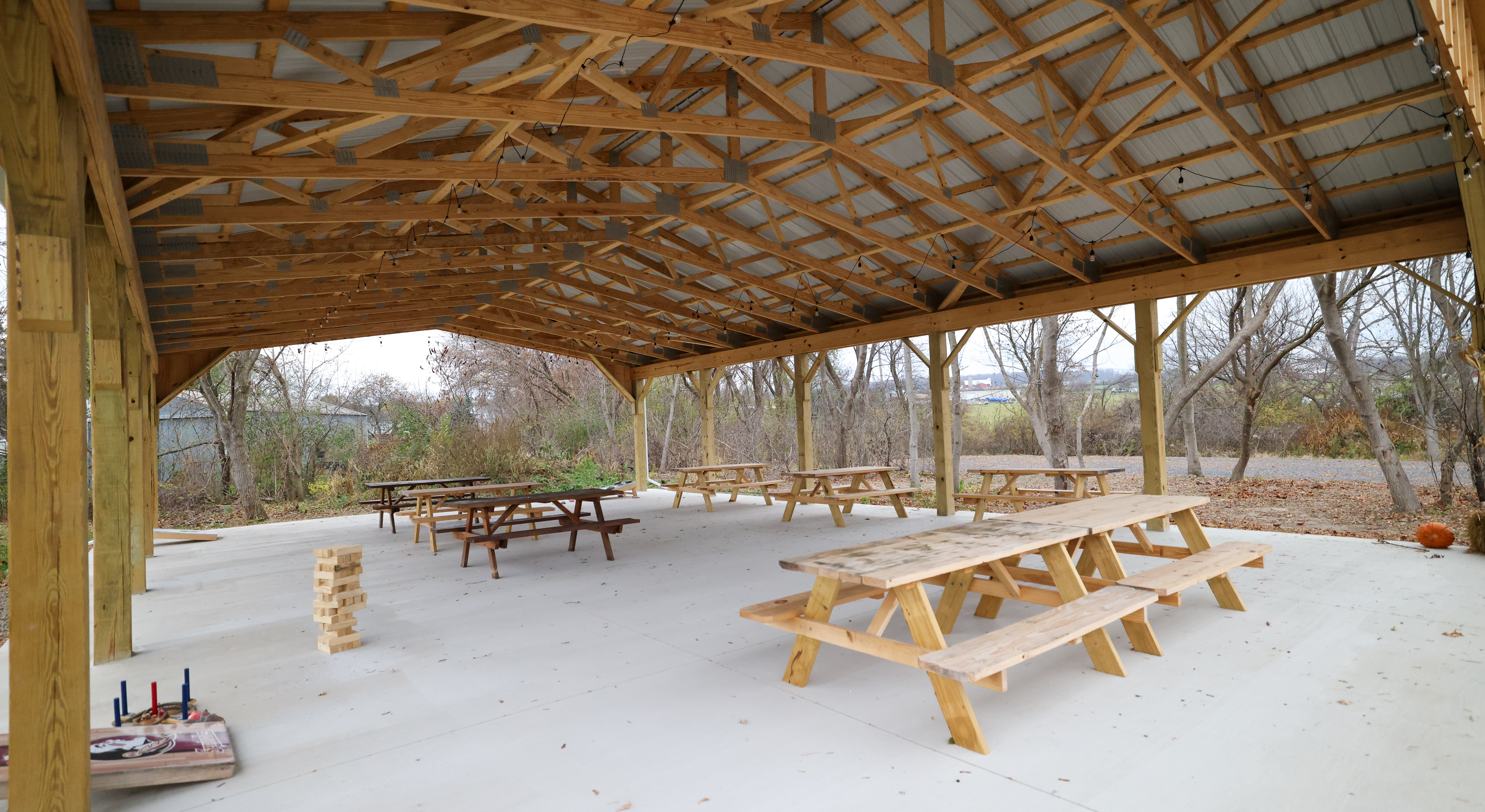 Different angle of the Pavilon at Seneca Stag Brewing